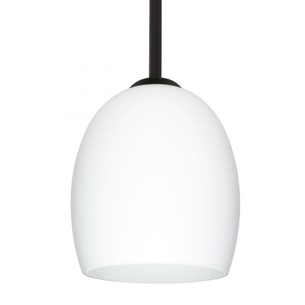 Besa Lucia Stem Pendant Black Opal Matte 1x75W Medium Base