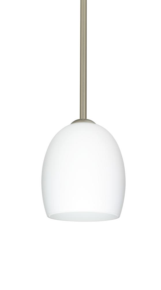 Besa Lucia LED Pendant Opal Matte Satin Nickel 1x9W LED, 15Ft. Cord