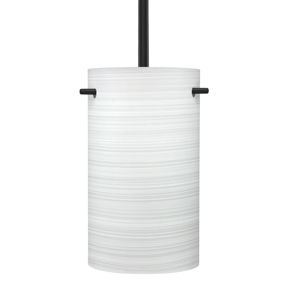 Besa Tamburo 5 Stem Pendant, Black Chalk 1x100W Medium Base