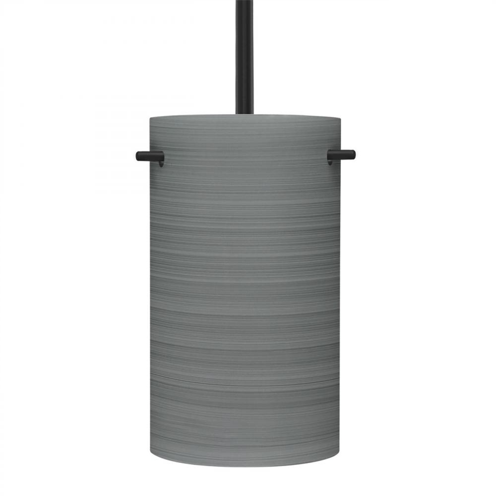 Besa Tamburo 5 Stem Pendant, Black Titan 1x100W Medium Base