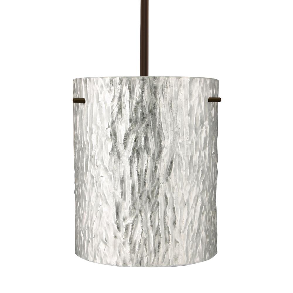 Besa Tamburo 8 Pendant Stone Silver Foil Bronze 1x11W LED, 15Ft. Cord