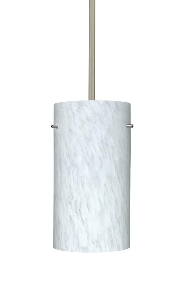 Besa Stem Pendant Stilo 12 Satin Nickel Carrera 1x150W Medium Base A21, 15Ft. Cord