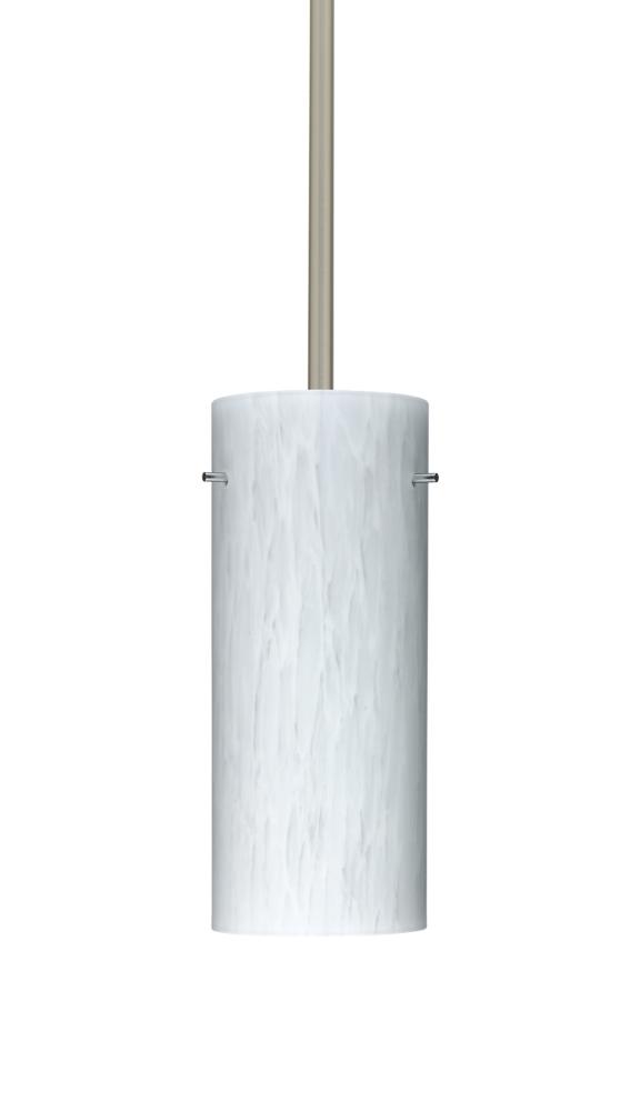 Besa Stilo 10 Stem Pendant Satin Nickel Carrera 1x100W Medium Base, 15Ft. Cord