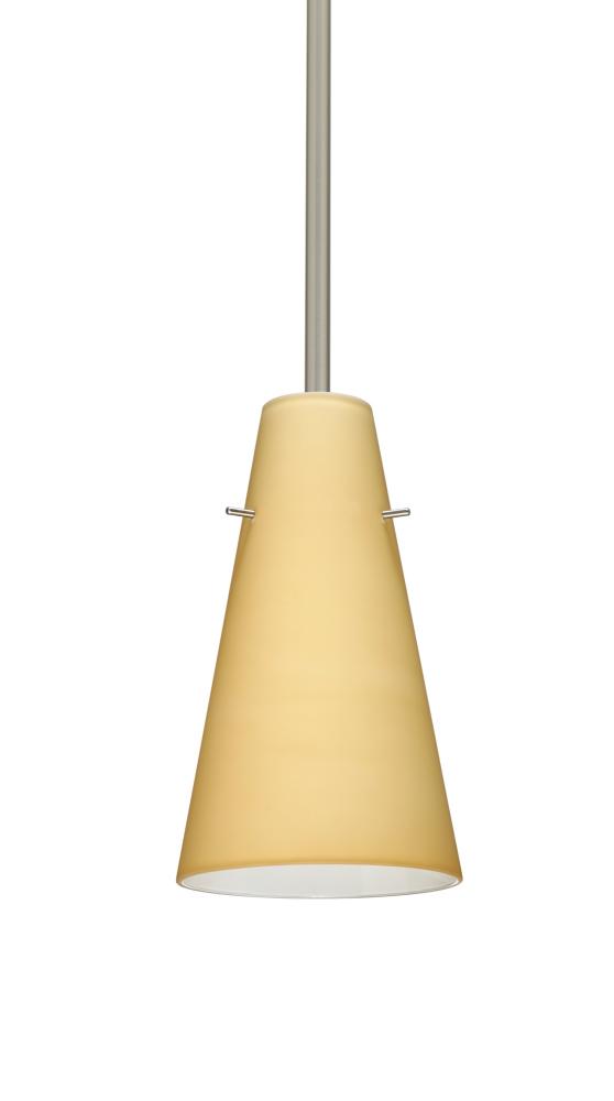 Besa Cierro LED Pendant Vanilla Matte Satin Nickel 1x9W LED, 15Ft. Cord