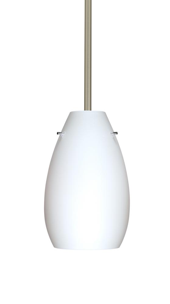Besa Pera 9 Stem Pendant Satin Nickel Opal Matte 1x100W Medium Base, 15Ft. Cord