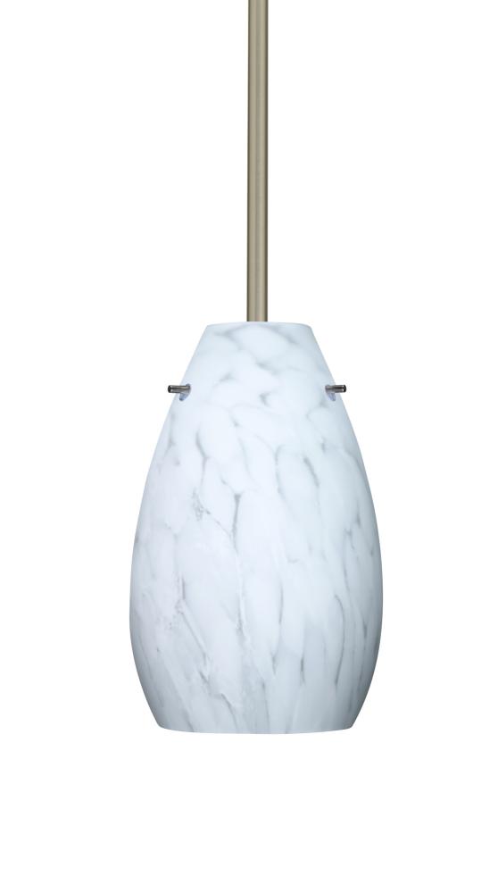 Besa Pera 9 Stem Pendant Satin Nickel Carrera 1x100W Medium Base, 15Ft. Cord