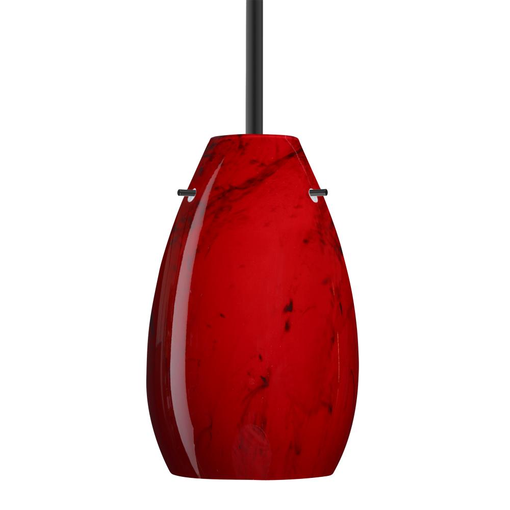 Besa Pera 9 Stem Pendant Black Magma 1x100W Medium Base