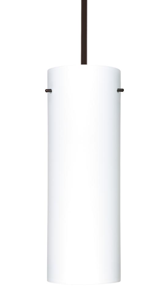 Besa Stilo 18 LED Pendant Opal Matte Bronze 1x11W LED, 15Ft. Cord