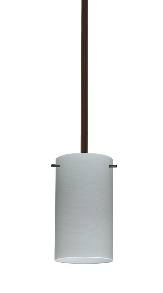 Besa Stem Stilo 7 Pendant Bronze Chalk 1x9W LED, 15Ft. Cord