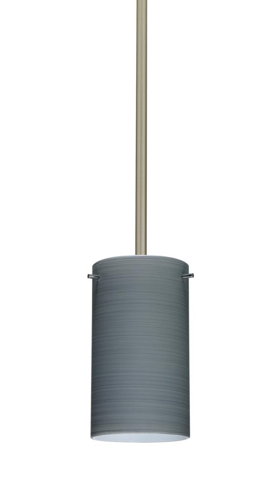 Besa Stem Stilo 7 Pendant Satin Nickel Titan 1x50W E12 base, 15Ft. Cord