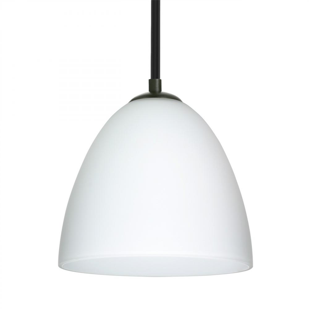 Besa Vila Stem Pendant Black Opal Matte 1x60W Medium Base