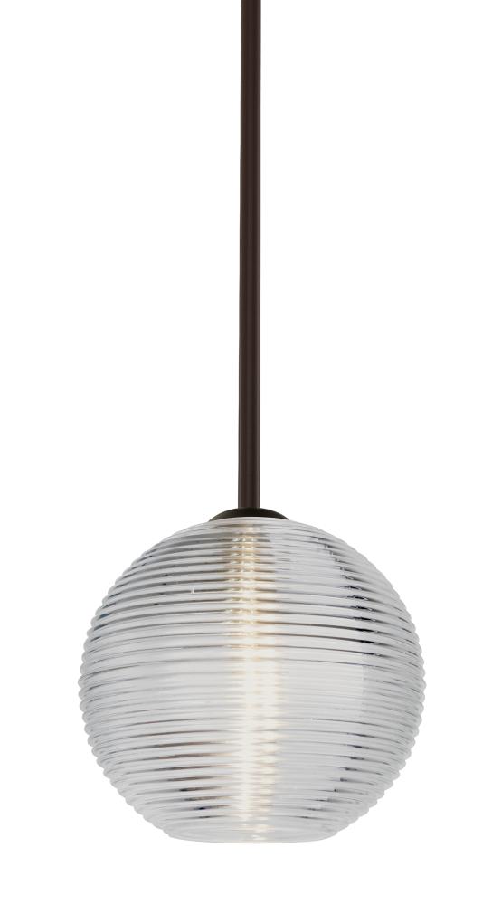 Besa Kristall 8 Pendant Bronze Clear 1x9W LED