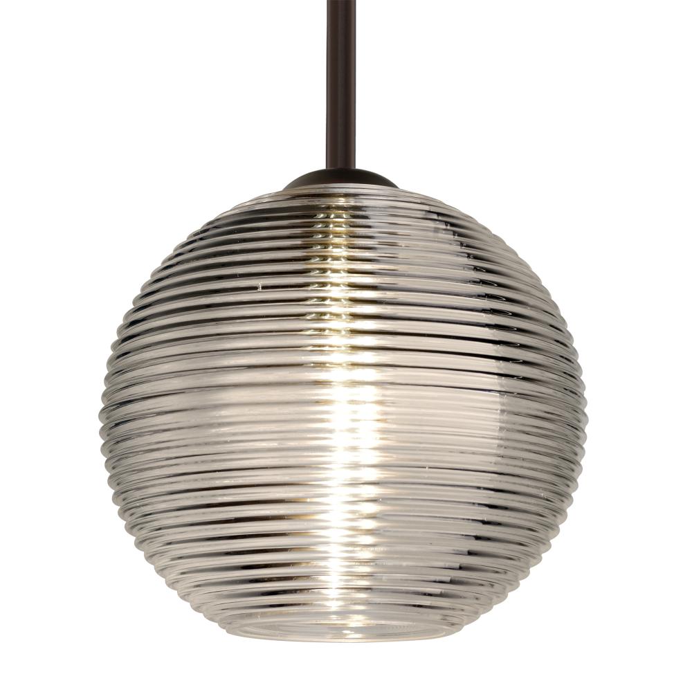 Besa Kristall 8 Pendant Bronze Smoke 1x9W LED, 15Ft. Cord