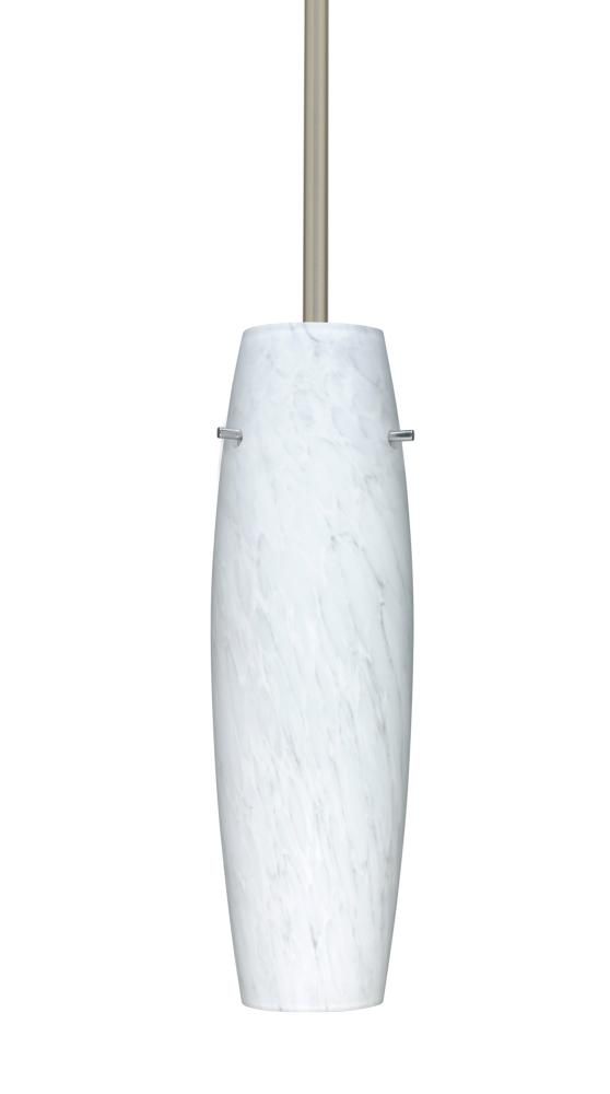 Besa Stem Pendant Suzi 14 Satin Nickel Carrera 1x100W Medium Base, 15Ft. Cord