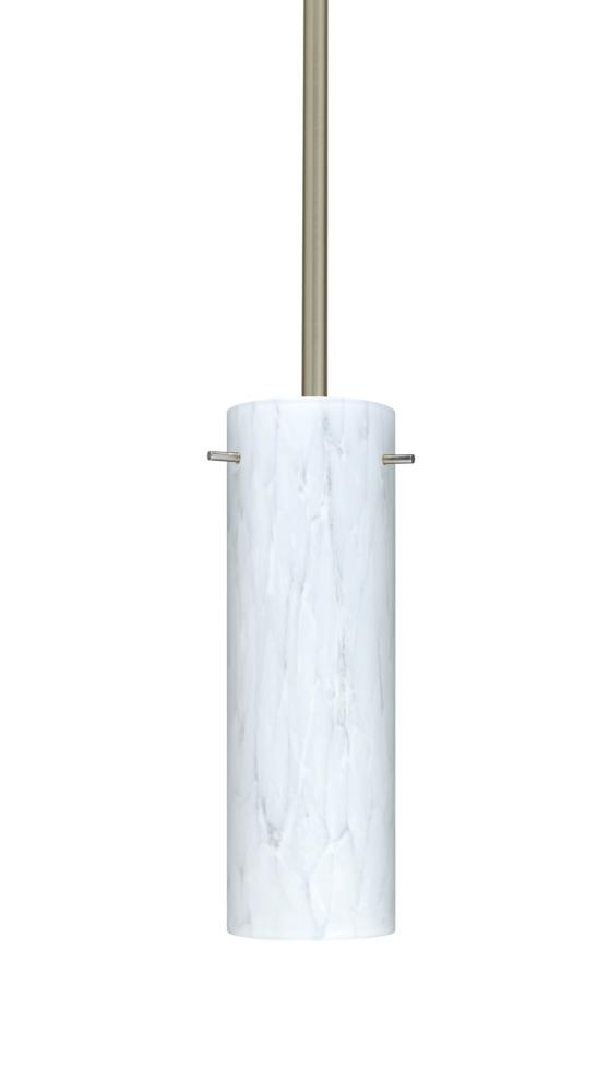 Besa Stem Stilo 9 Pendant Satin Nickel Carrera 1x100W Medium base, 15Ft. Cord