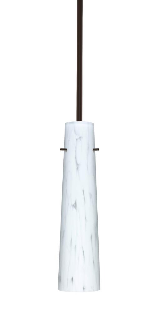 Besa Camino Stem Pendant Bronze Carrera 1x40W E12 base, 15Ft. Cord