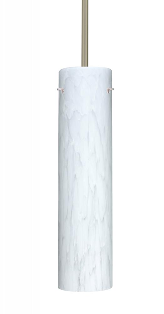 Besa Stem Pendant Stilo 16 Satin Nickel Carrera 1x100W Medium Base, 15Ft. Cord