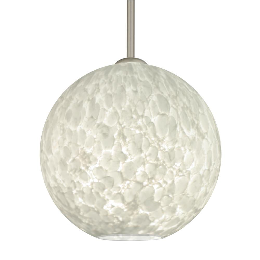 Besa Coco 12 Stem Pendant, Carrera, Satin Nickel Finish, 1x9W LED, 15Ft. Cord