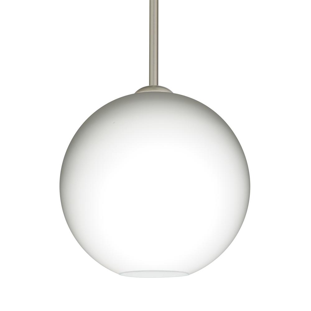 Besa Coco 8 Stem Pendant, Opal Matte, Satin Nickel Finish, 1x60W Medium Base, 15Ft. Cord