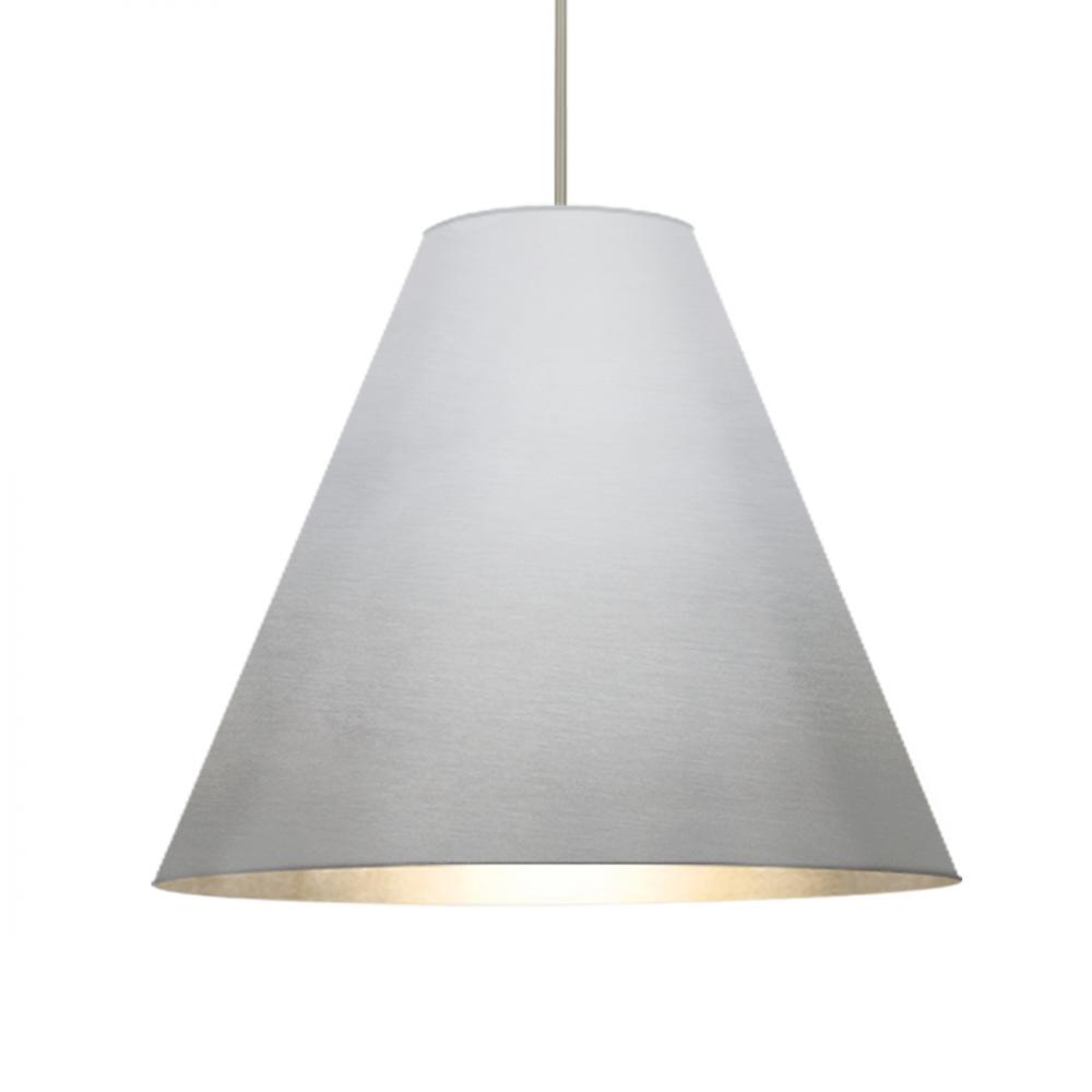 Besa Dylan Stem Pendant, Silver, Satin Nickel Finish, 1x30W LED