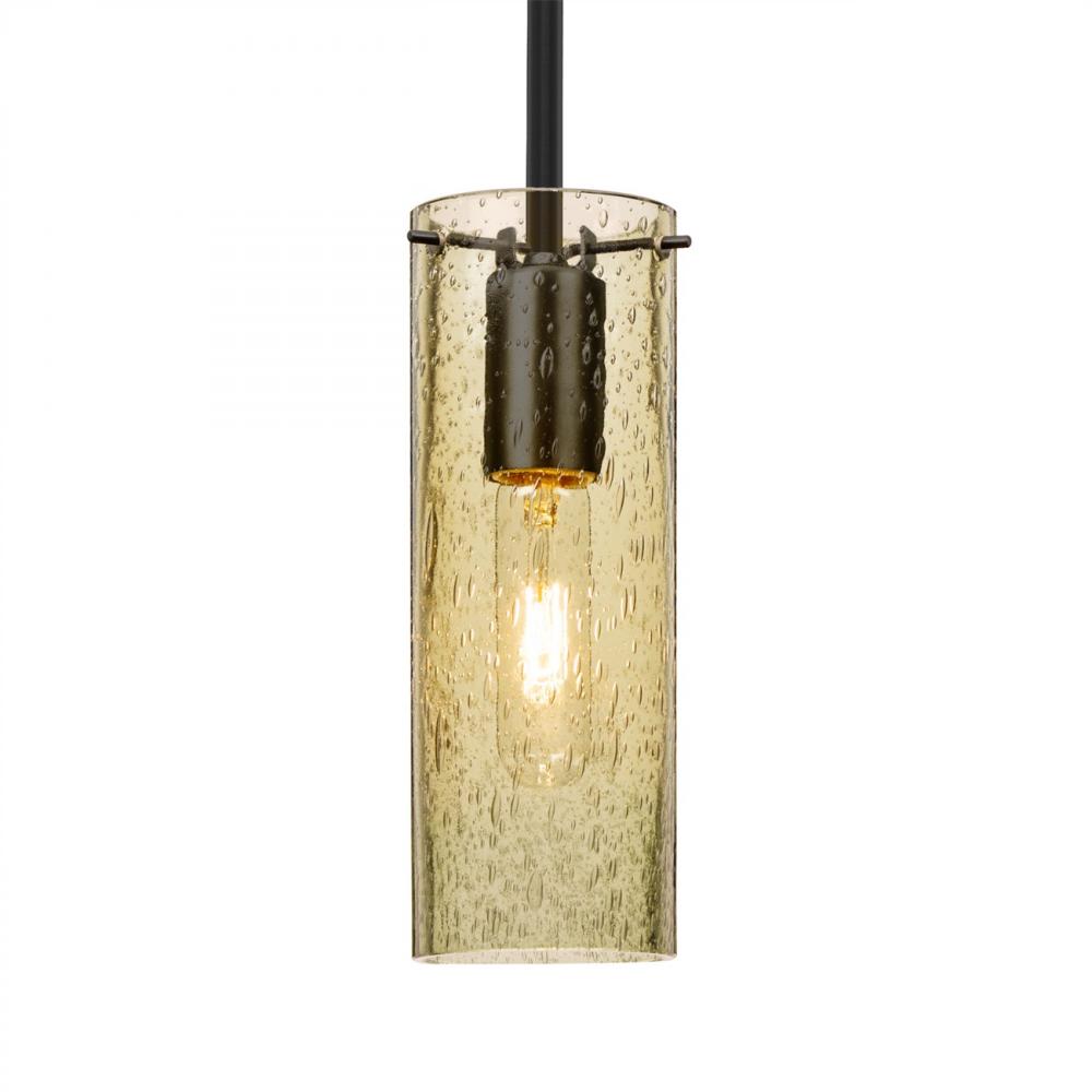 Besa, Juni 10 Stem Pendant, Gold Bubble, Black, 1x60W Medium Base