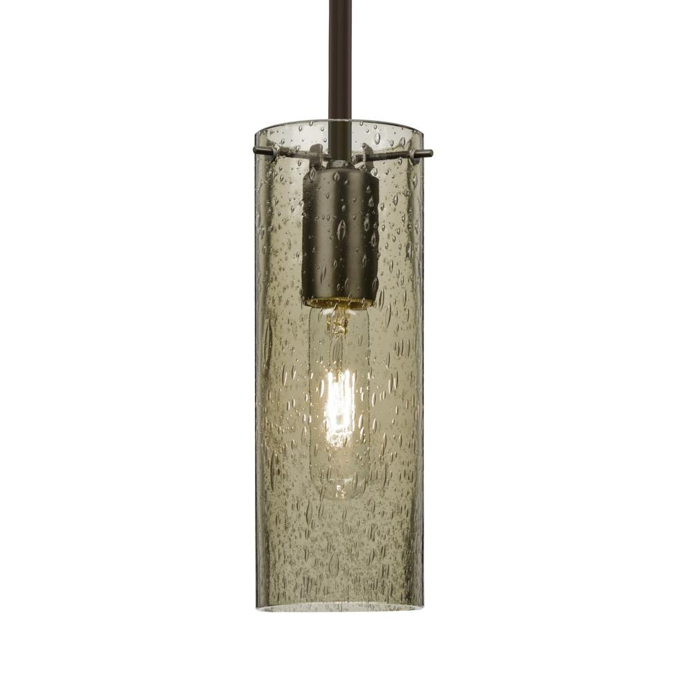 Besa, Juni 10 Stem Pendant, Latte Bubble, Bronze, 1x60W Medium Base, 15Ft. Cord