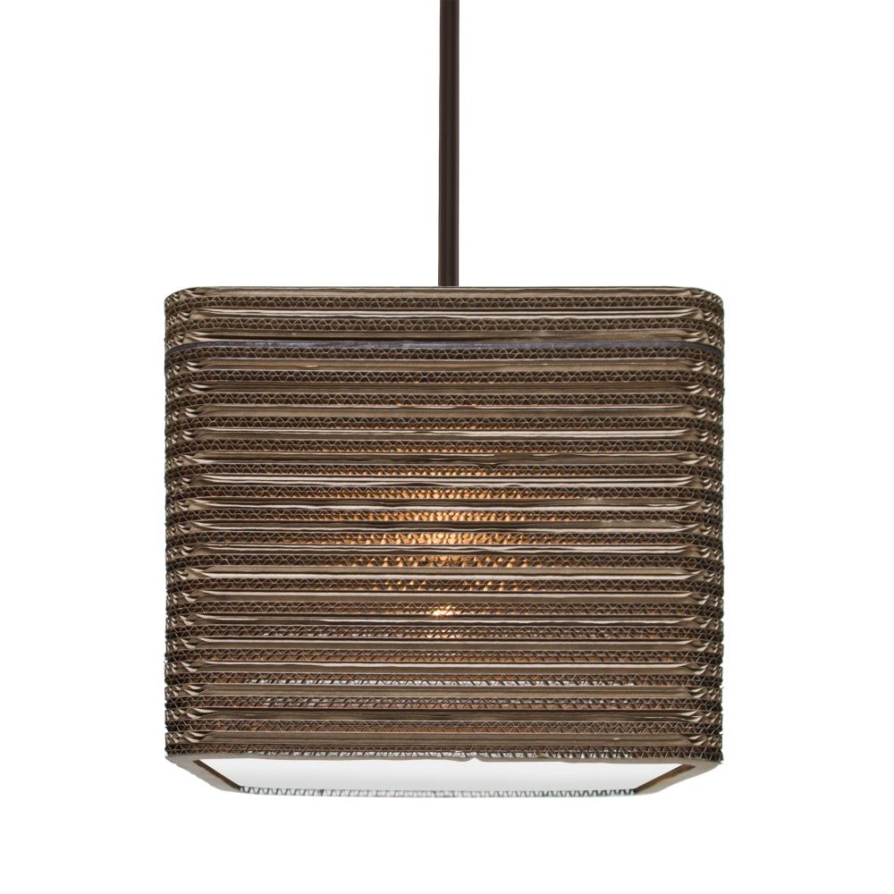 Besa, Kirk 12 Stem Pendant, Bronze Finish, 1x9W LED, 15Ft. Cord