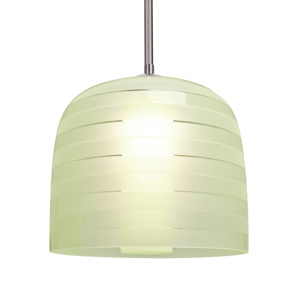 Besa, Mitzi 10 Stem Pendant, Chartreuse, Satin Nickel Finish, 1x9W LED