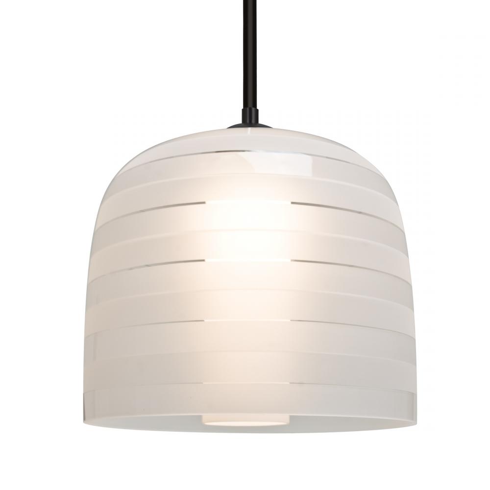 Besa, Mitzi 10 Stem Pendant, Frost, Black Finish, 1x9W LED