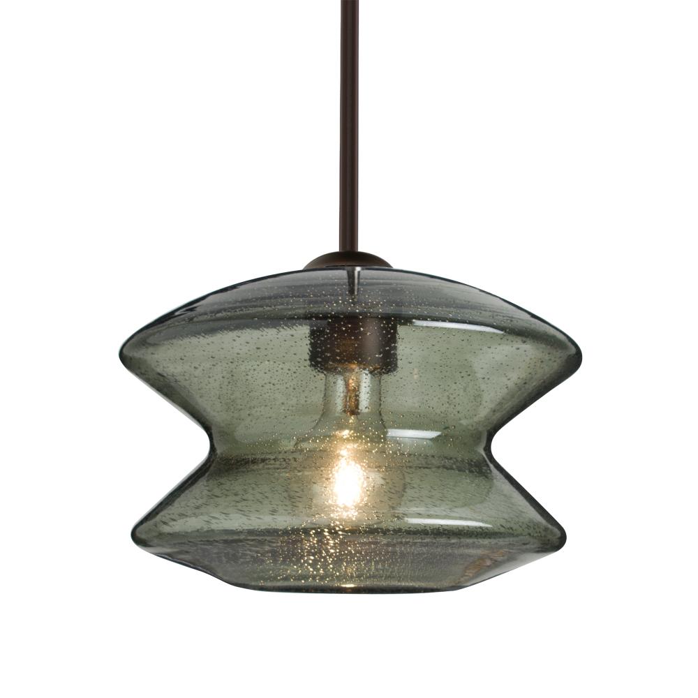 Besa, Zen Stem Pendant, Moss Bubble, Bronze Finish, 1x60W Medium Base, 15Ft. Cord