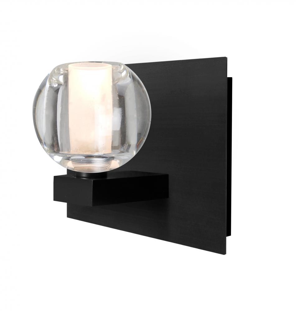 Besa, Boca Vanity, Clear, Black Finish, 1x40W G9