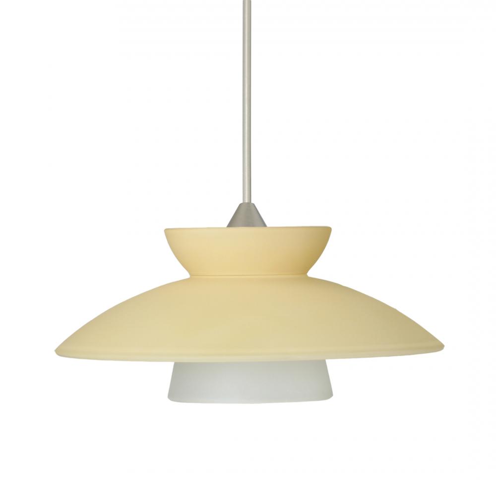 Besa Pendant Trilo 7 Satin Nickel Champagne 1x5W LED, 15Ft. Cord