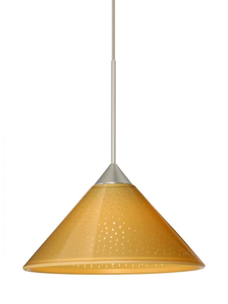 Besa Pendant Kona Satin Nickel Mango Starpoint 1x50W Halogen, 15Ft. Cord