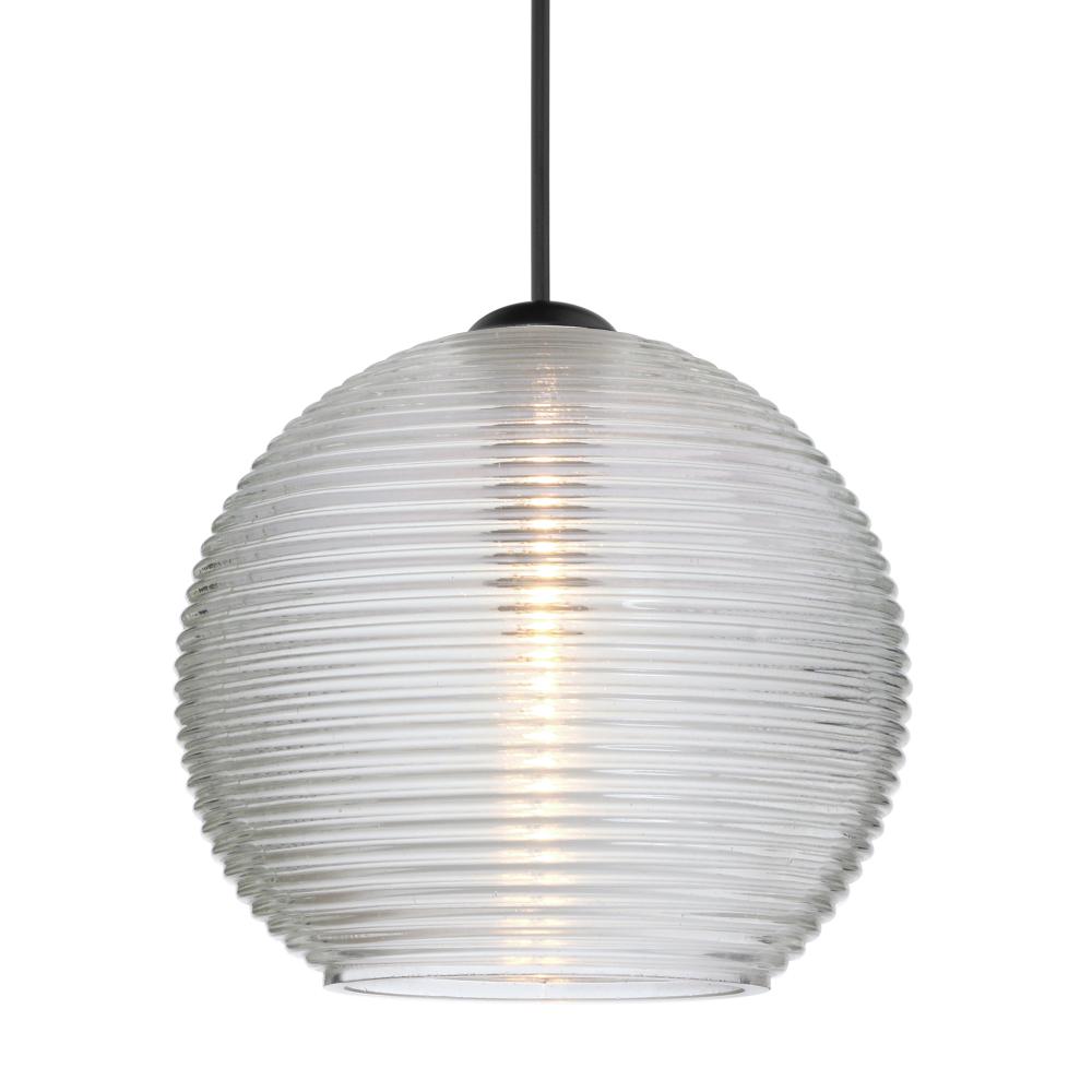 Besa Pendant Kristall 6, Black Finish, Clear 1xMAX GY6.35 Base