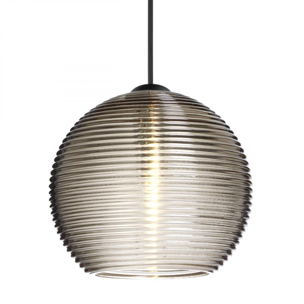 Besa Pendant Kristall 6, Black Finish, Smoke 1xMAX GY6.35 Base