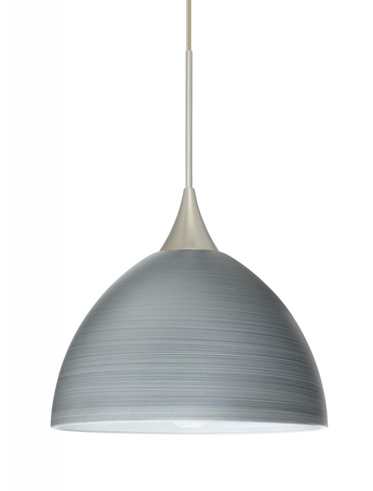 Besa Pendant Brella Satin Nickel Titan 1x6W LED, 15Ft. Cord