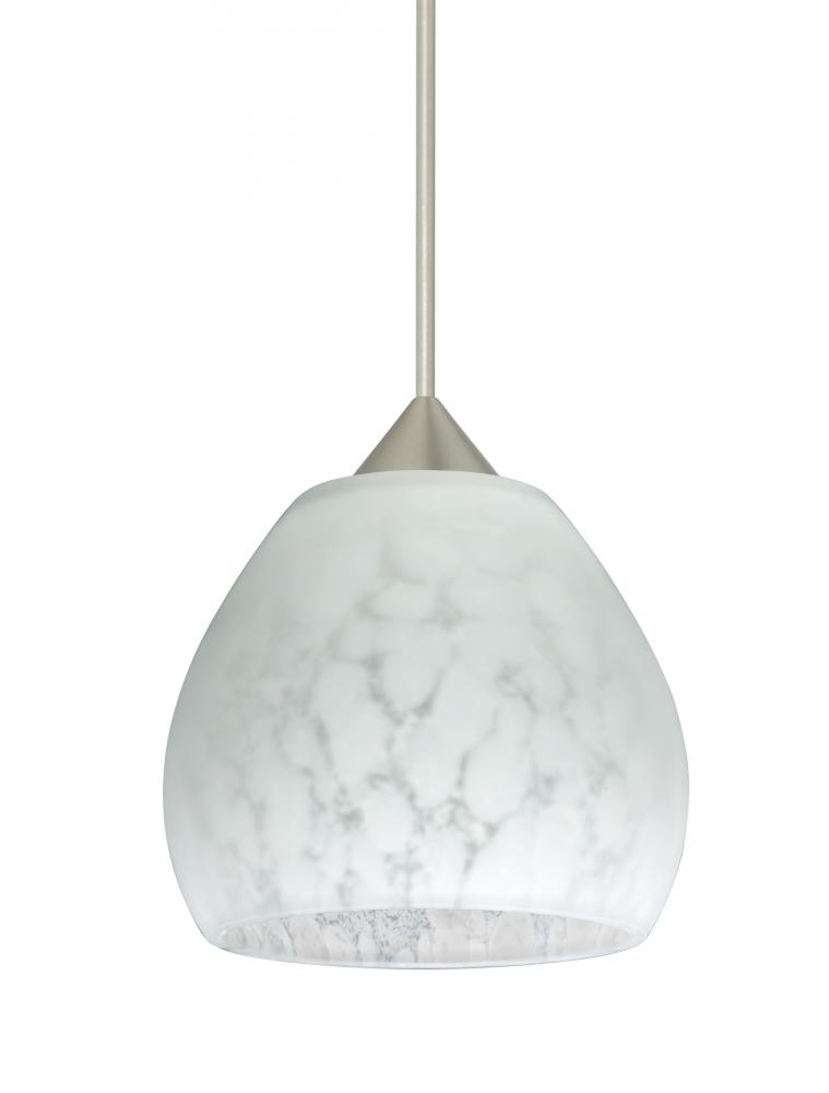 Besa Pendant Tay Tay Satin Nickel Carrera 1x50W MAX GY6.35 Base, 15Ft. Cord