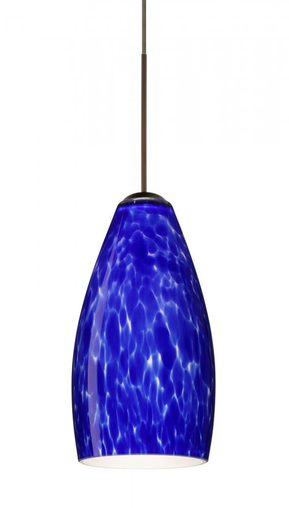 Besa Pendant Karli Bronze Blue Cloud 1x50W MAX GY6.35 Base, 15Ft. Cord