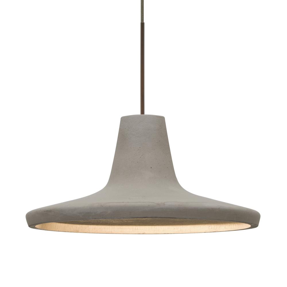 Besa Modus Cord Pendant, Tan, Bronze Finish, 1x9W LED, 15Ft. Cord