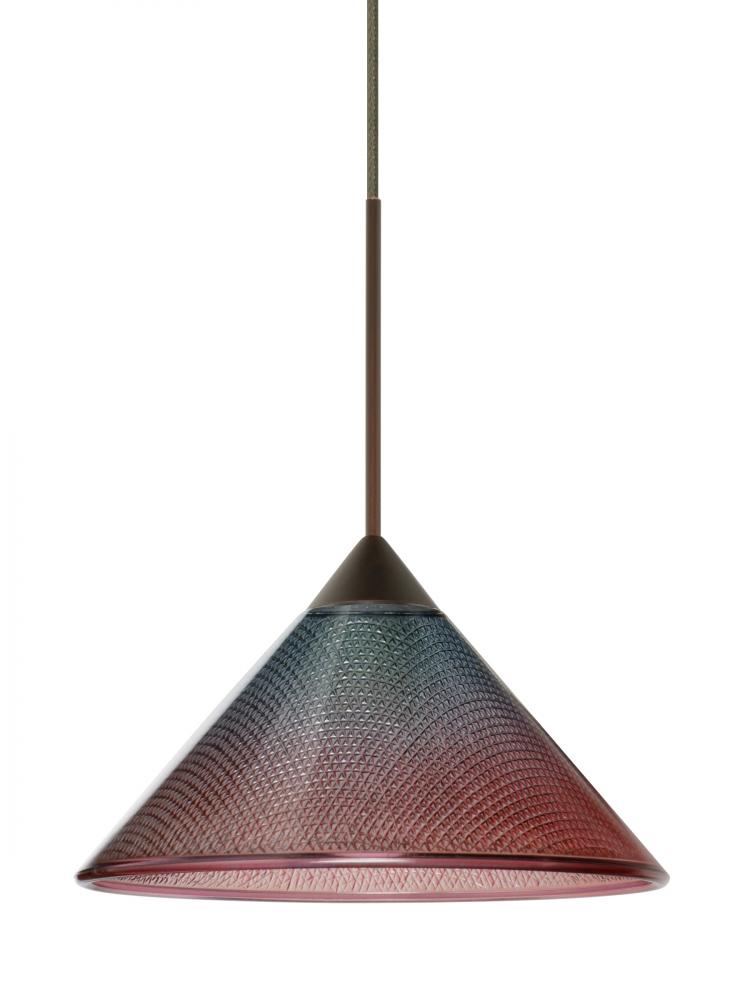 Besa Pendant Kona Bronze Bi-Color 1x5W LED, 15Ft. Cord