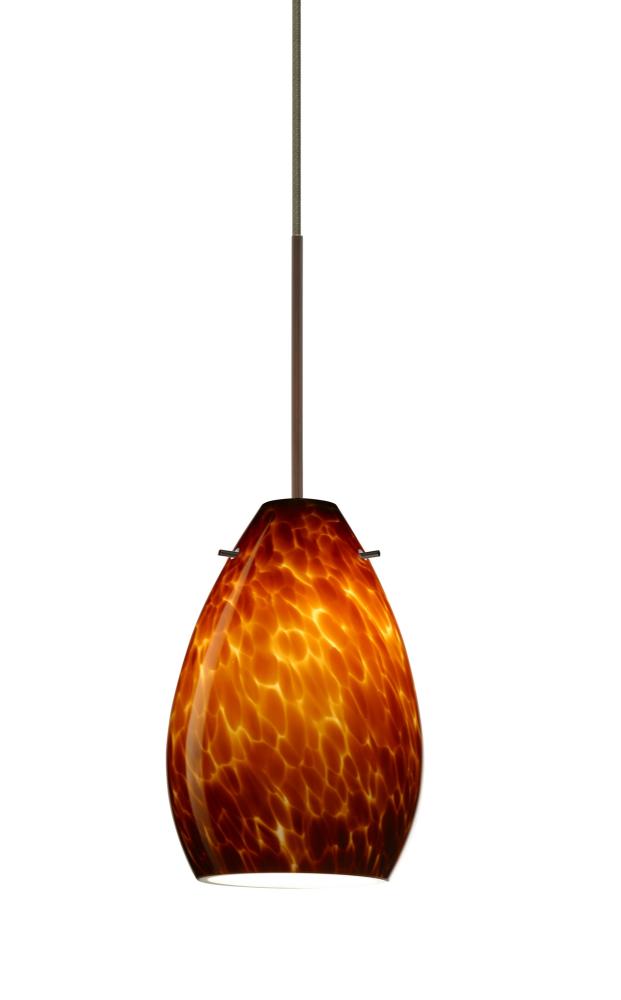 Besa Pendant Pera 6 Bronze Amber Cloud 1x5W LED, 15Ft. Cord