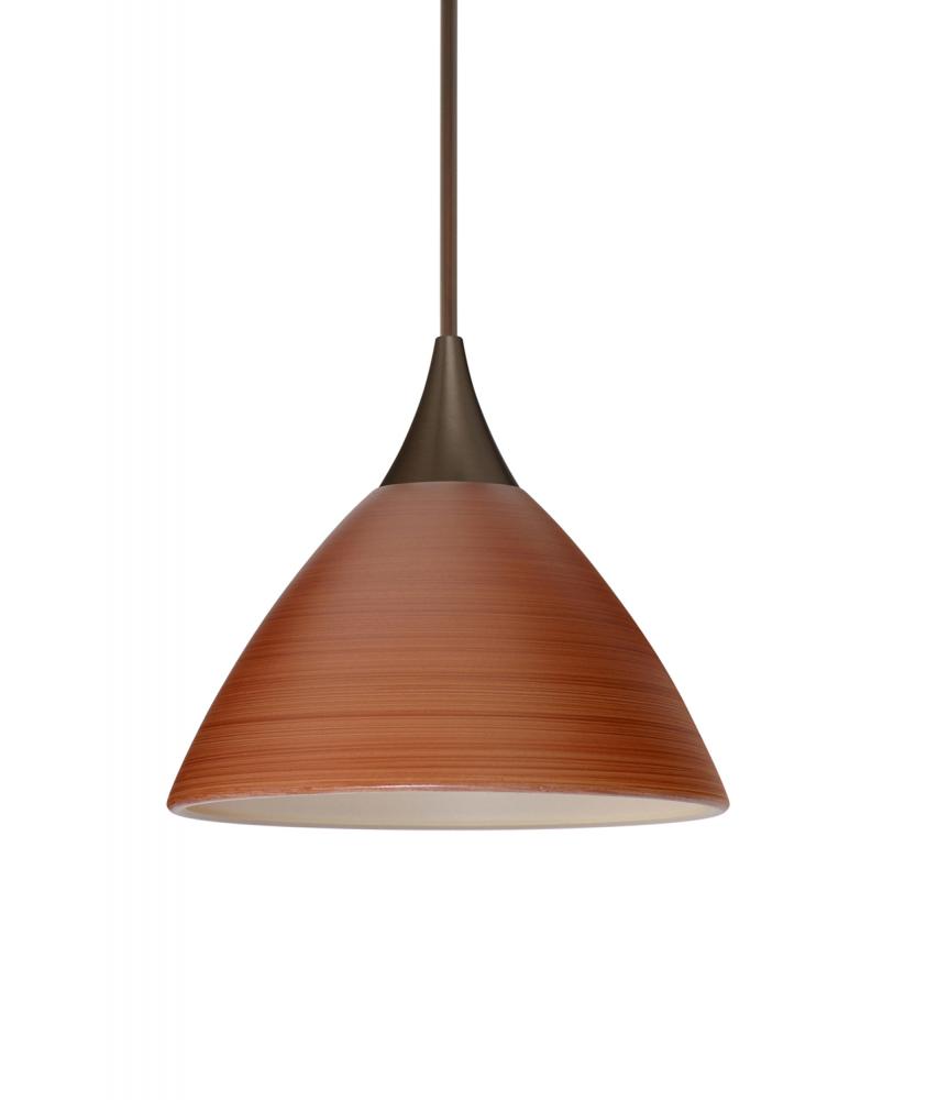 Besa Pendant Domi Bronze Cherry 1x50W MAX GY6.35 Base, 15Ft. Cord