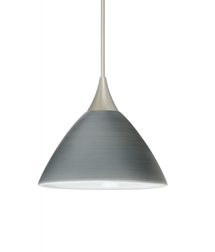 Besa Pendant Domi Satin Nickel Titan 1x6W LED, 15Ft. Cord