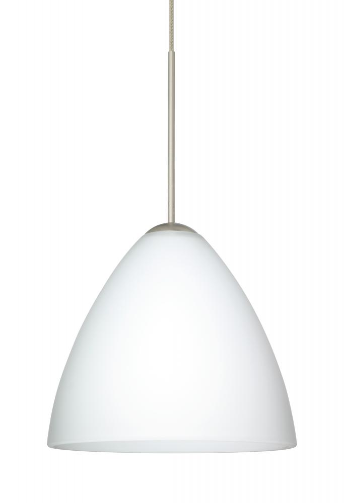 Besa Pendant Mia Satin Nickel Opal Matte 1x50W MAX GY6.35 Base, 15Ft. Cord