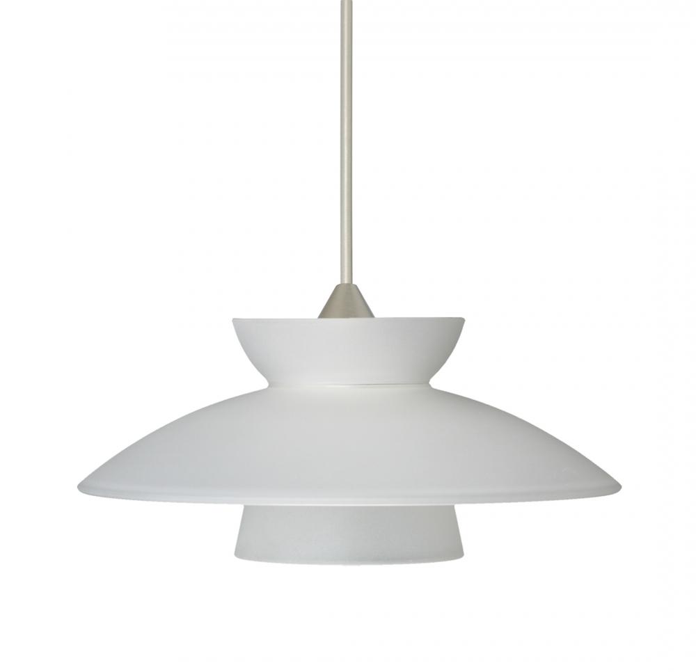Besa Pendant Trilo 7 Satin Nickel Frost 1x50W MAX GY6.35 Base, 15Ft. Cord