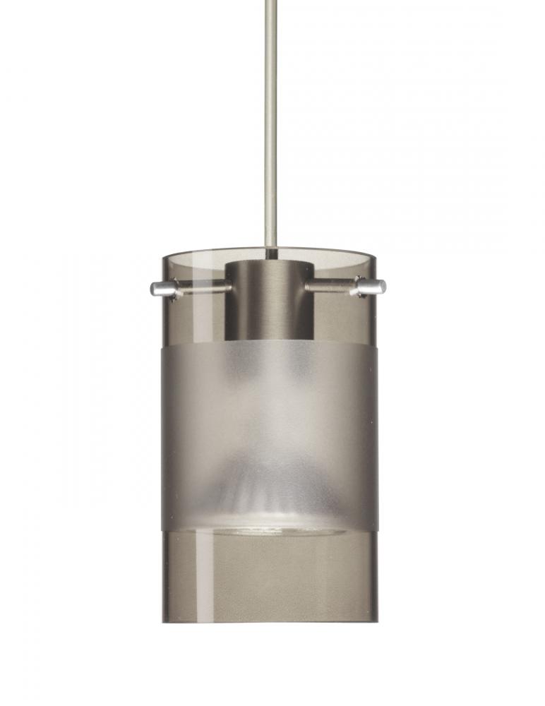 Besa Pendant Scope Satin Nickel Smoke/Frost 1x5W LED Mr16, 15Ft. Cord