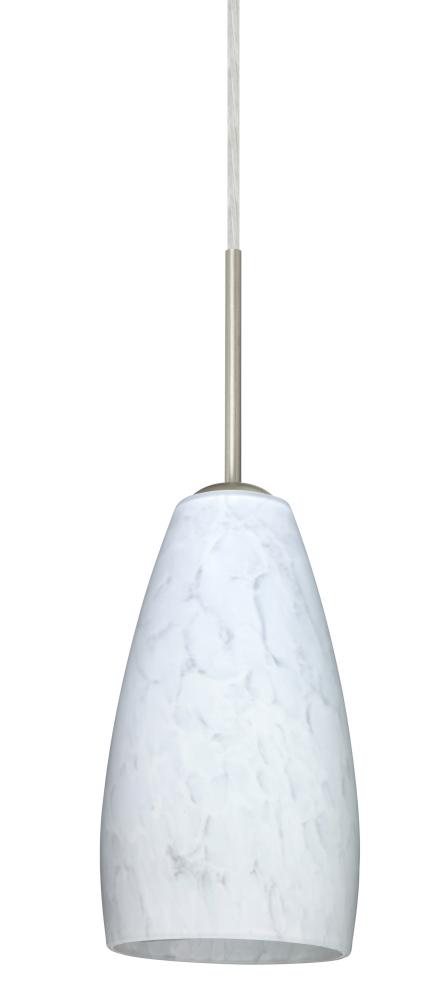 Besa Chrissy Pendant Satin Nickel Carrera 1x50W B10 Medium Base