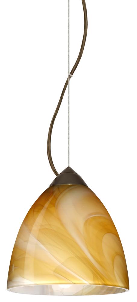Besa Vila Cable Pendant Bronze Honey 1x9W LED