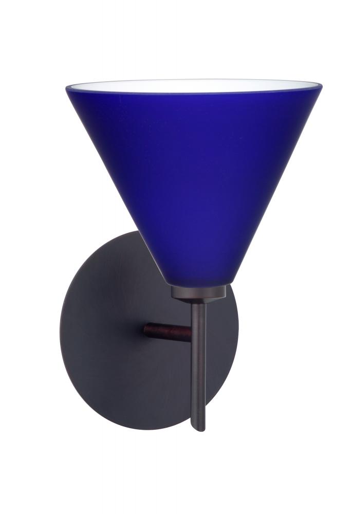 Besa Wall Kani Bronze Cobalt Blue Matte 1x5W LED