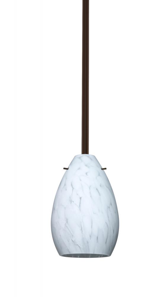 Besa Pera 6 Stem Pendant Bronze Carrera 1x40W Halogen